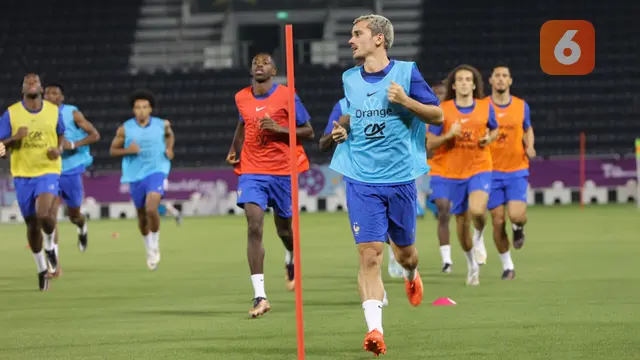 Foto: Mengintip Sesi Latihan Timnas Prancis Jelang Hadapi Polandia di Babak 16 Besar Piala Dunia 2022