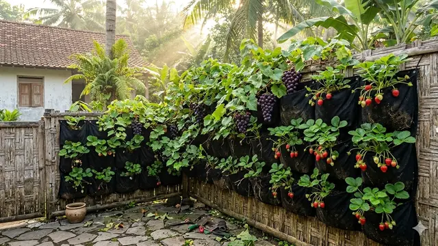 Ide Taman Buah Minimalis di Rumah Kecil. AI
