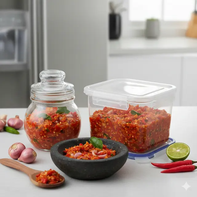 Sambal Matang vs Sambal Mentah, Mana yang Lebih Tahan Lama? (AI Generated)