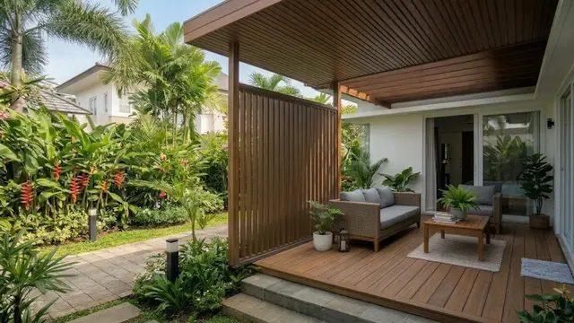 Model Penutup Kisi-Kisi Kayu atau WPC