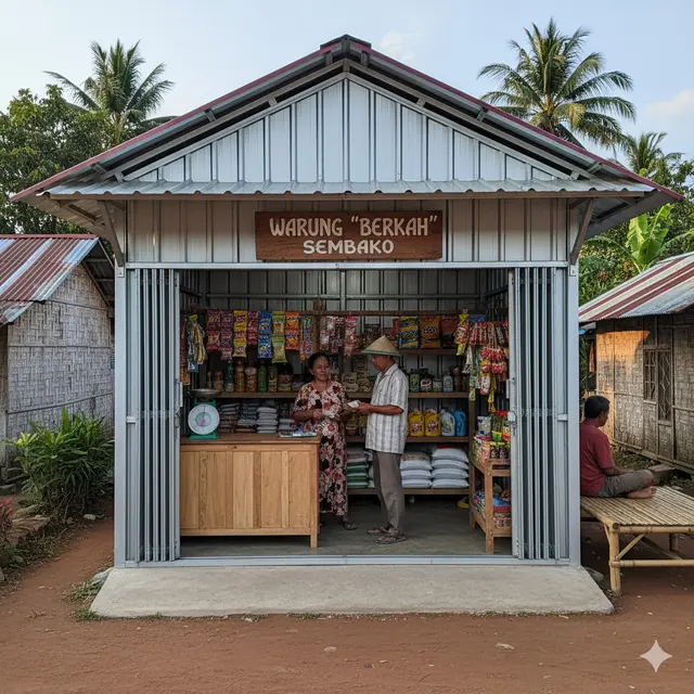 Warung Sembako Baja Ringan Modern Minimalis