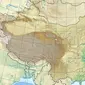 Wilayah terdampak gempa hebat di Shaanxi dan Shanxi, Tiongkok (Wikipedia)