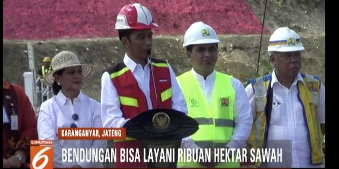 Jokowi Resmikan Bendungan Gondang Karanganyar