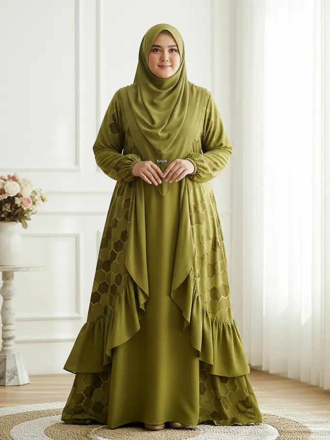 Gamis Jumbo Terbaik 2025 (Image by Gemini AI)