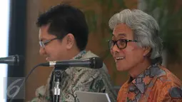 Dirut Pertamina Dwi Soetjipto saat konferensi pers di Gedung Pertamina, Jakarta, Senin (9/11/2015). Dwi menjelaskan hasil audit forensik Petral Group kepada wartawan yang hadir. (Liputan6.com/Angga Yuniar)