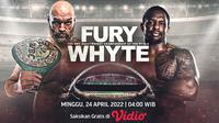 Mulai 4 April, Saksikan Live Streaming WBC Heavyweight Championship 2022 di Vidio : Fury Vs Whyte