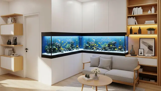 Akuarium Dinding Sudut (The Corner Wrap-Around Tank)