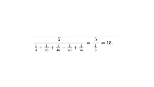 Contoh soal Mean harmonik