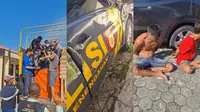 Mobil Polisi Kejar-kejaran dengan Truk Bermuatan Motor Bodong dan Cairan Kimia