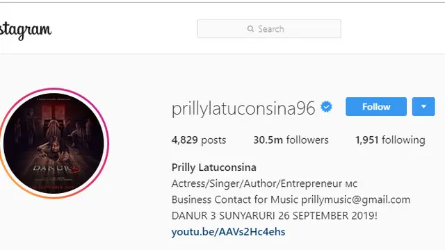 Prilly Latuconsina (Instagram/prillylatuconsina96)