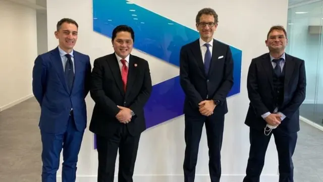 Menteri BUMN Erick Thohir bertemu Enel Green power di Roma