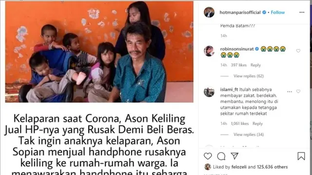 Postingan Hotman Paris soal bapak di Batam jual ponsel rusak demi hidupi keluarga.