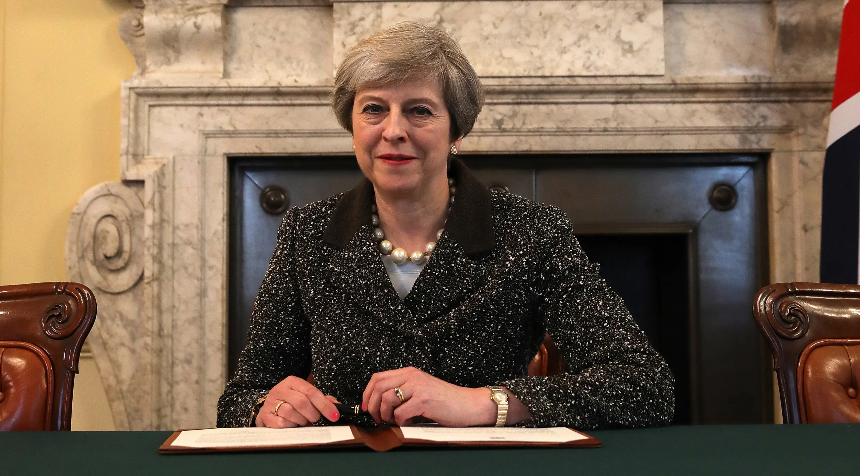 PM Inggris Theresa May  (Christopher Furlong/Pool/AFP)