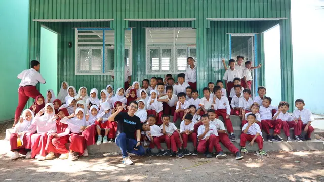 Ruang kelas tahan gempa dan ramah lingkungan di sekolah SDN 02 Gondang, Lombok Utara, Nusa Tenggara Barat. Credit: Kitabisa