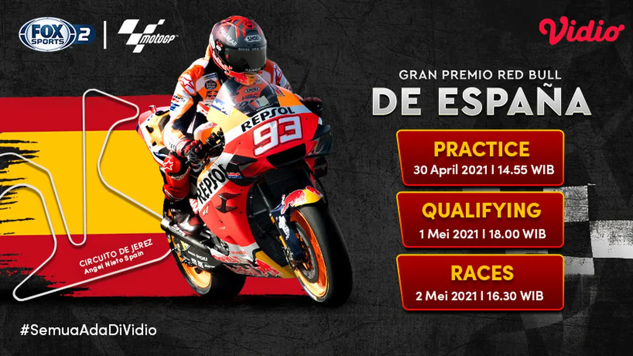 Streaming MotoGP Series Spanyol Hanya di FOX Sports 2