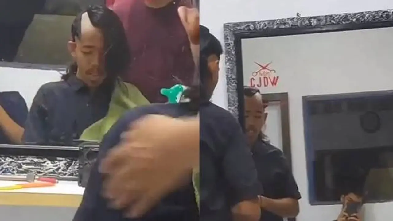 Berani Tampil Beda, Video Viral Pria Usai Cukur Rambut Ini Jadi Sorotan
