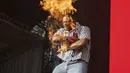 YG tampil pada hari ketiga Festival Musik Lollapalooza di Grant Park, Chicago, Amerika Serikat, 30 Juli 2022. Hampir 100 ribu orang dari seluruh dunia datang ke Festival Musik Lollapalooza 2022 yang menjadi salah satu festival musik terbesar di Amerika Serikat. (Photo by Amy Harris/Invision/AP)