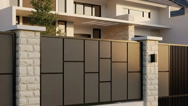 Pagar Besi Minimalis yang Tidak Tembus Pandang