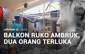 Balkon Ruko di Bekasi Ambruk, Dua Orang Terluka Tertimpa Reruntuhan