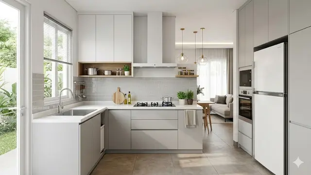 Model Dapur Terbuka 2x2 yang Tetap Lega Meski di Pojok Rumah