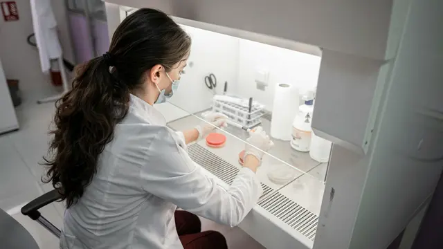Ilustrasi sains, penelitian, laboratorium, ilmuwan