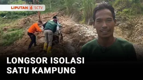 VIDEO: Longsor Tutup Jalan, Satu Perkampungan di Bogor Terisolasi