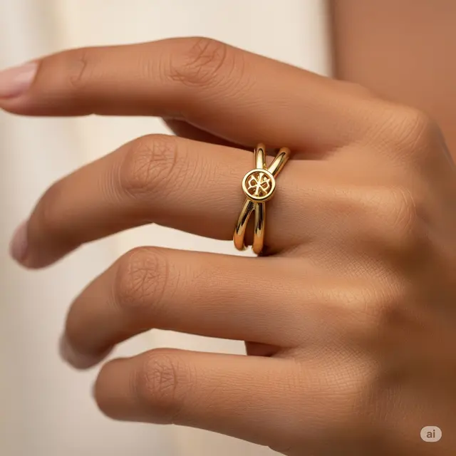 Cincin Twist Emblem Simbolis
