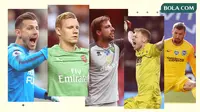 Kiper-kiper di Premier League: Martin Dubravka, Bernd Leno, Tim Krul, Aaron Ramsdale, Mat Ryan. (Bola.com/Dody Iryawan)