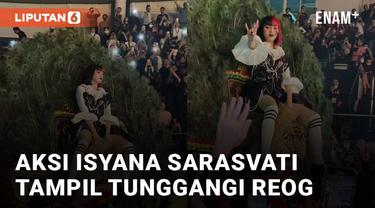Penyanyi Isyana Sarasvati kembali membuat heboh netizen saat tampil di sebuah konser viral di media sosial