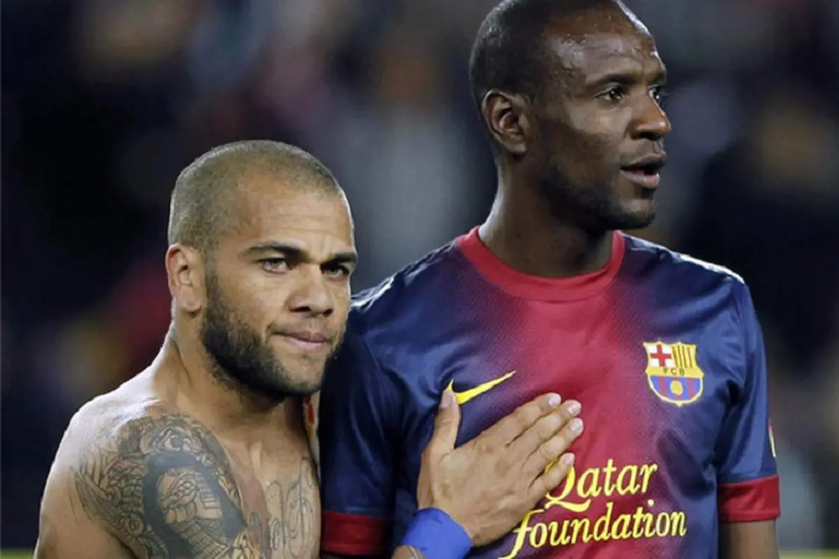 Dani Alves dan Eric Abidal