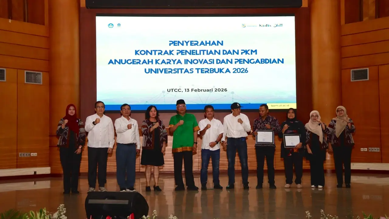 LPPM Universitas Terbuka Serahkan Kontrak Riset & PkM 2026, Gelontorkan Dana Rp67 Miliar