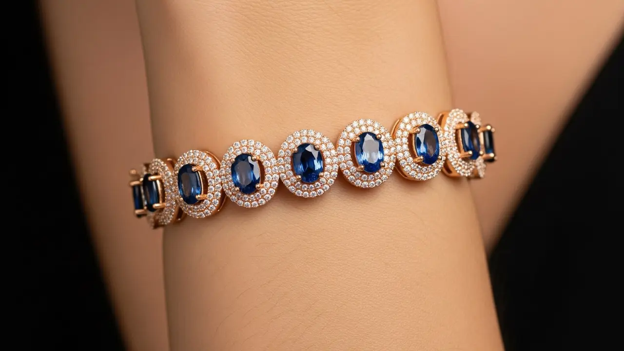 Gelang Rose Gold & Safir