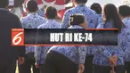 Tak hanya bercengkrama, sejumlah ASN juga asik bermain telepon genggam. Padahal, disaat bersamaan lagu Indonesia Raya sedang dikumandangkan.