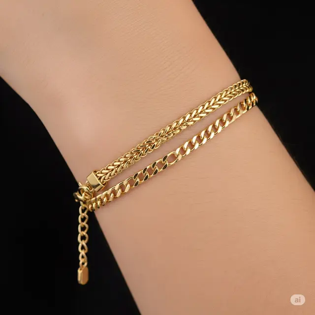 Gelang Rantai Double