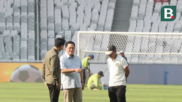 FOTO Erick Thohir Tinjau SUGBK Jelang Laga Lawan irak