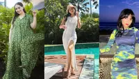Flowy dress motif floral seperti Nagita Slavina merupakan pilihan yang tepat untuk memungkinkan kamu bergerak bebas sambil bergaya. [Foto: IG/raffinagita1717].