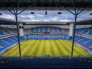 Pemandangan umum Stadion Batakan yang terletak di Jl. Mulawarman, Manggar, Kota Balikpapan, Kalimantan Timur, Minggu (19/05/2024). (Bola.com/Bagaskara Lazuardi)
