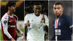 Talenta-talenta muda sepak bola terus hadir, bahkan beberapa pemain muda tersebut dilabeli sebagai penerus Cristiano Ronaldo. Berikut pemain muda yang dianggap sebagai penerus Cristiano Ronaldo. (kolase foto AFP)