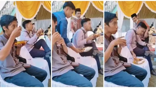 6 Momen Apes Makan di Acara Pernikahan Ini Bikin Tamu Undangan Elus Dada