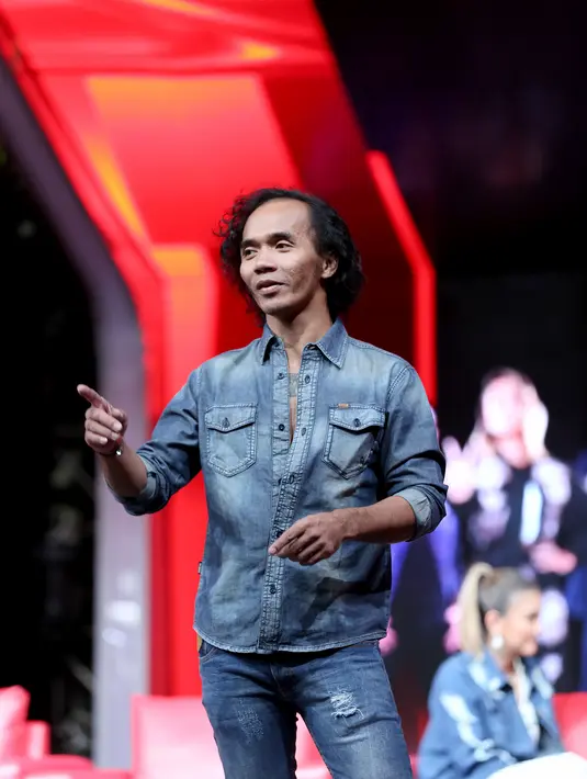 Saat jumpa pers, di kawasan Kebon Jeruk, Jakarta Barat, Rabu (24/2/2016), Kaka Slank mengatakan ajang ini berhasil membuat ia turun gunung. (Foto: Andy Masela/Bintang.com)