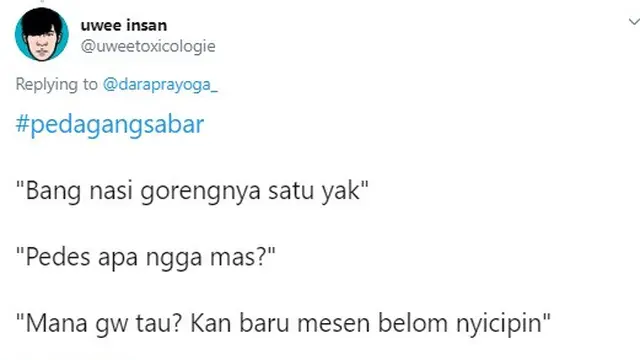 pedagang sabar