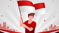 Ilustrasi generasi muda merayakan HUT Kemerdekaan Indonesia. (Image by freepik)
