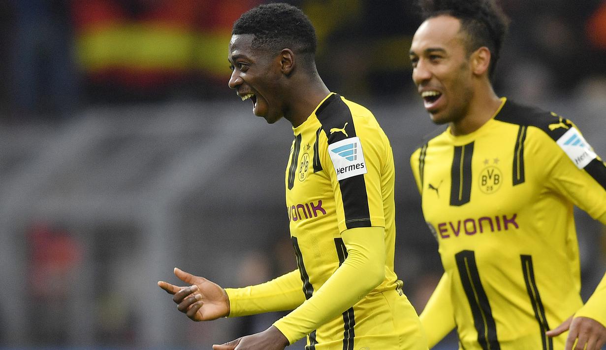 Pada musim lalu, Dembele mengoleksi 6 gol dari 36 partai di pentas Bundesliga. (AP/Martin Meissner, file)