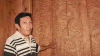 Masjid Agung Blora menerapkan relief mihrab dan tiang bergaya Barcelona dan Majapahit. (Liputan6.com/ Ahmad Adirin)