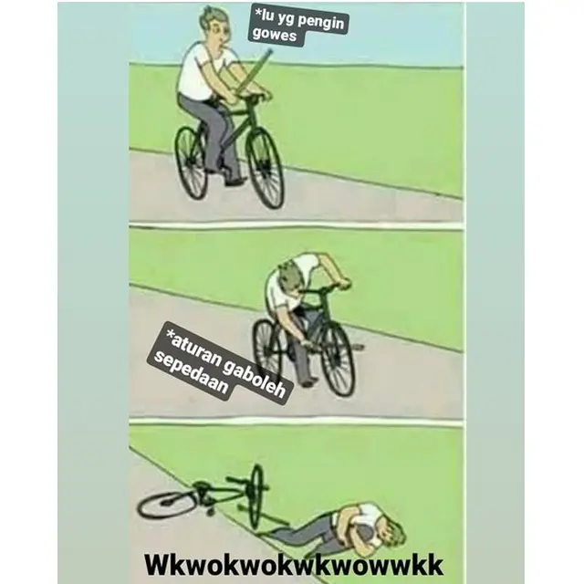 7 Meme Suka Gowes di Kala Pandemi Ini Bikin Sadar Diri