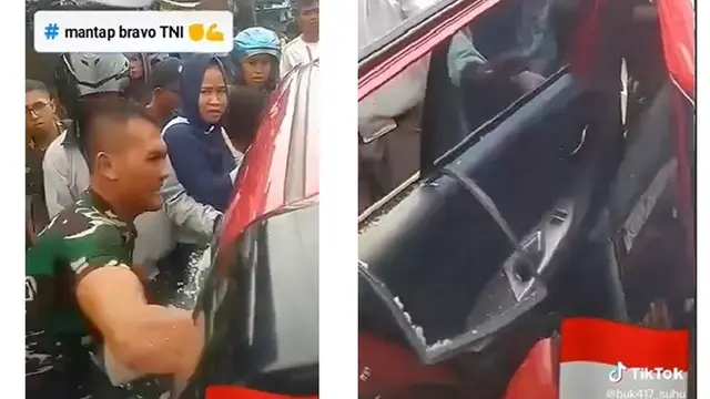 Video Aksi Anggota TNI Selamatkan Balita yang Terkunci Dalam Mobil Ini Viral