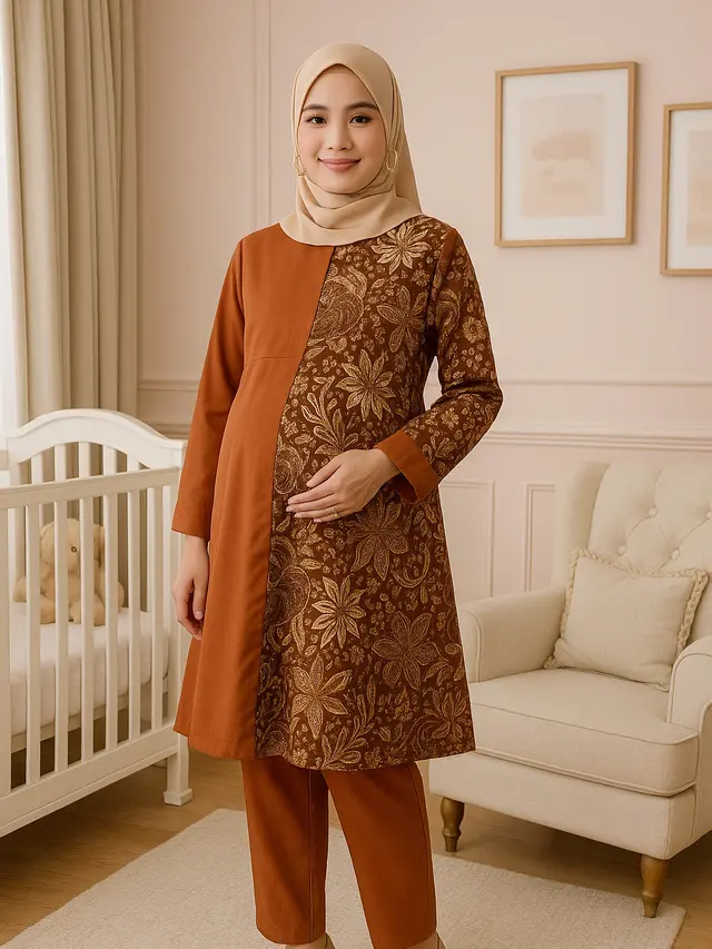 Model Tunik Batik Ibu Hamil