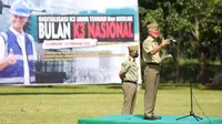 Gubernur Jawa Tengah, Ganjar Pranowo saat memimpin Apel Upacara Bulan K3 Nasional di halaman PT Kubota Indonesia (Foto: Humas Pemprov)