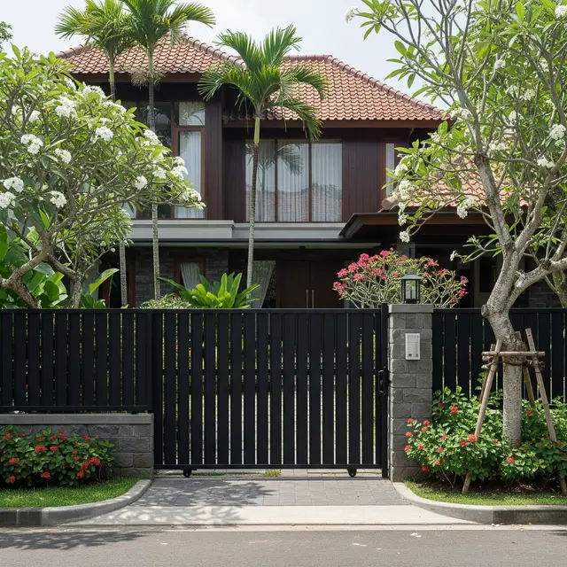 9 Model Pagar Besi Galvanis Warna Hitam Matte Kekinian, Elegan dan Tahan Lama