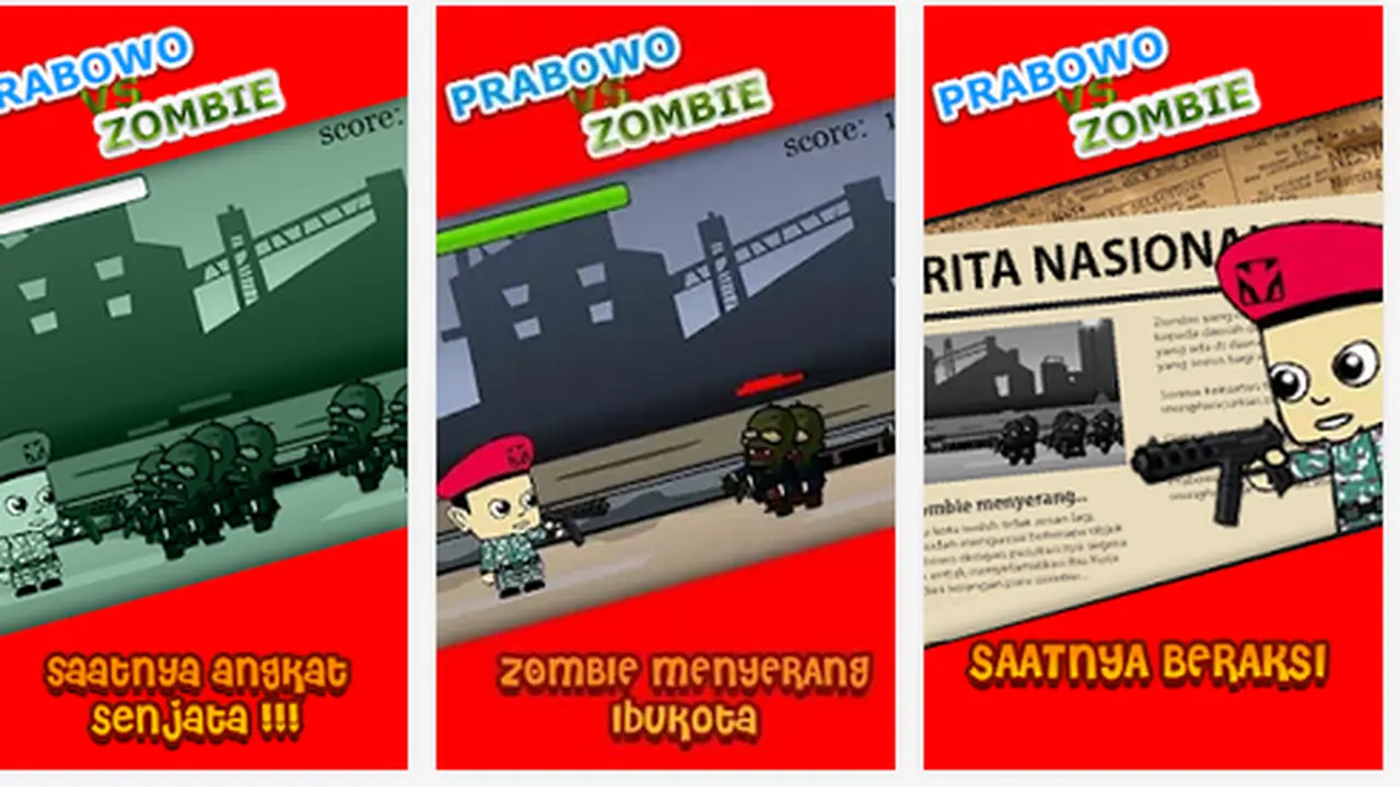 Kembali Beraksi, Prabowo Bombardir Zombie di Game Android
